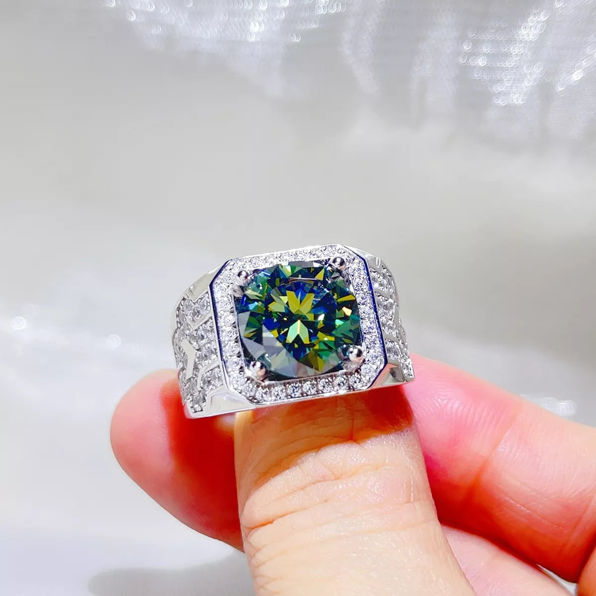 5 Carat 925 Sterling Silver Moissanite Ring