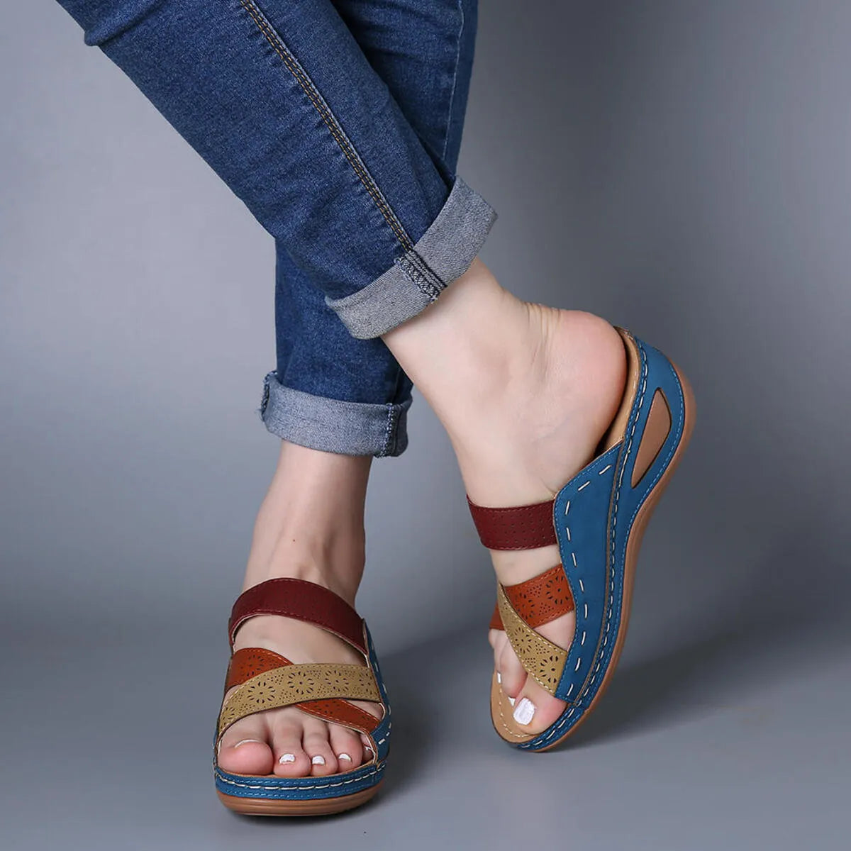Crisscross Casual Wedge Sandals