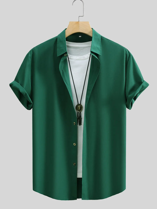 Men's Button Up Short Sleeve Shirt