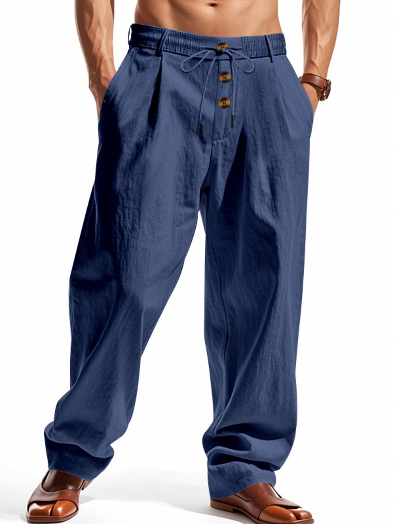 Men's Full Size Drawstring Loose Fit Pants Plus Size