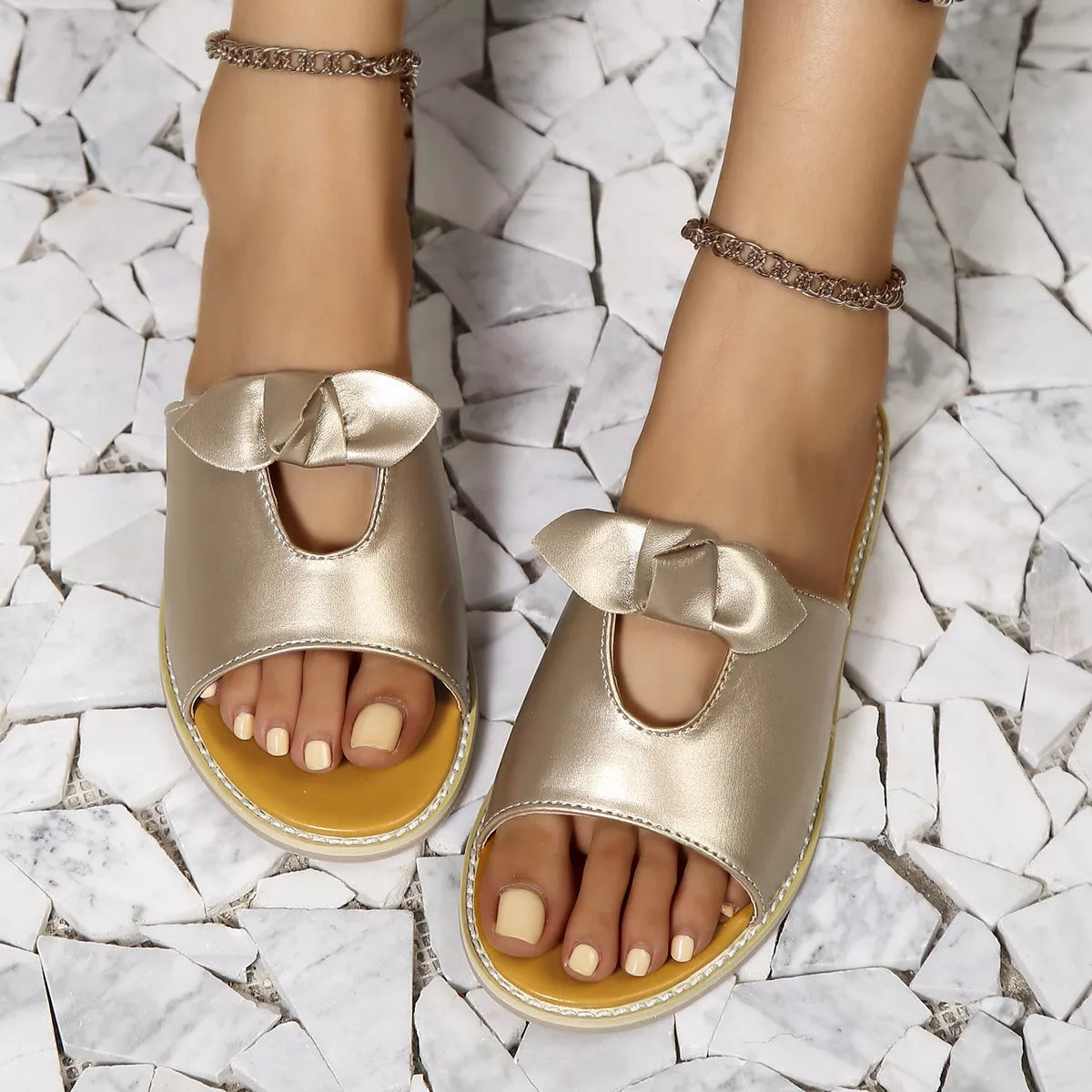 Open Toe Flats Sandals