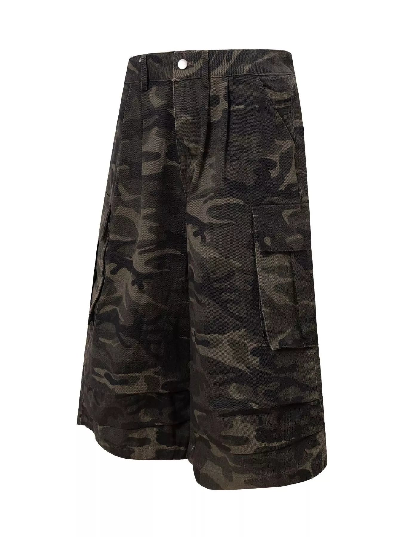Men's Camouflage Wide-Leg Cargo Capris
