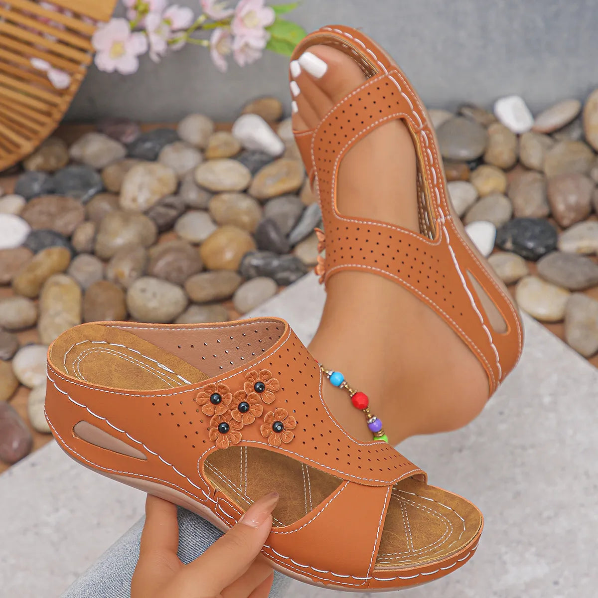 Open Toe Wedge Sandals