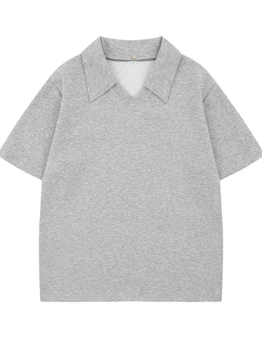 Men's Detachable Collar Short Sleeve Top