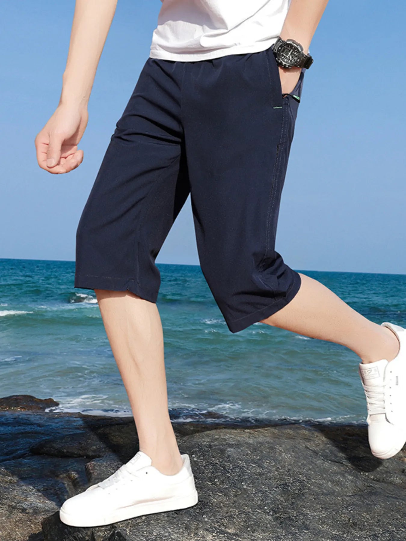 Men's Plus Size Casual Wide Leg Shorts