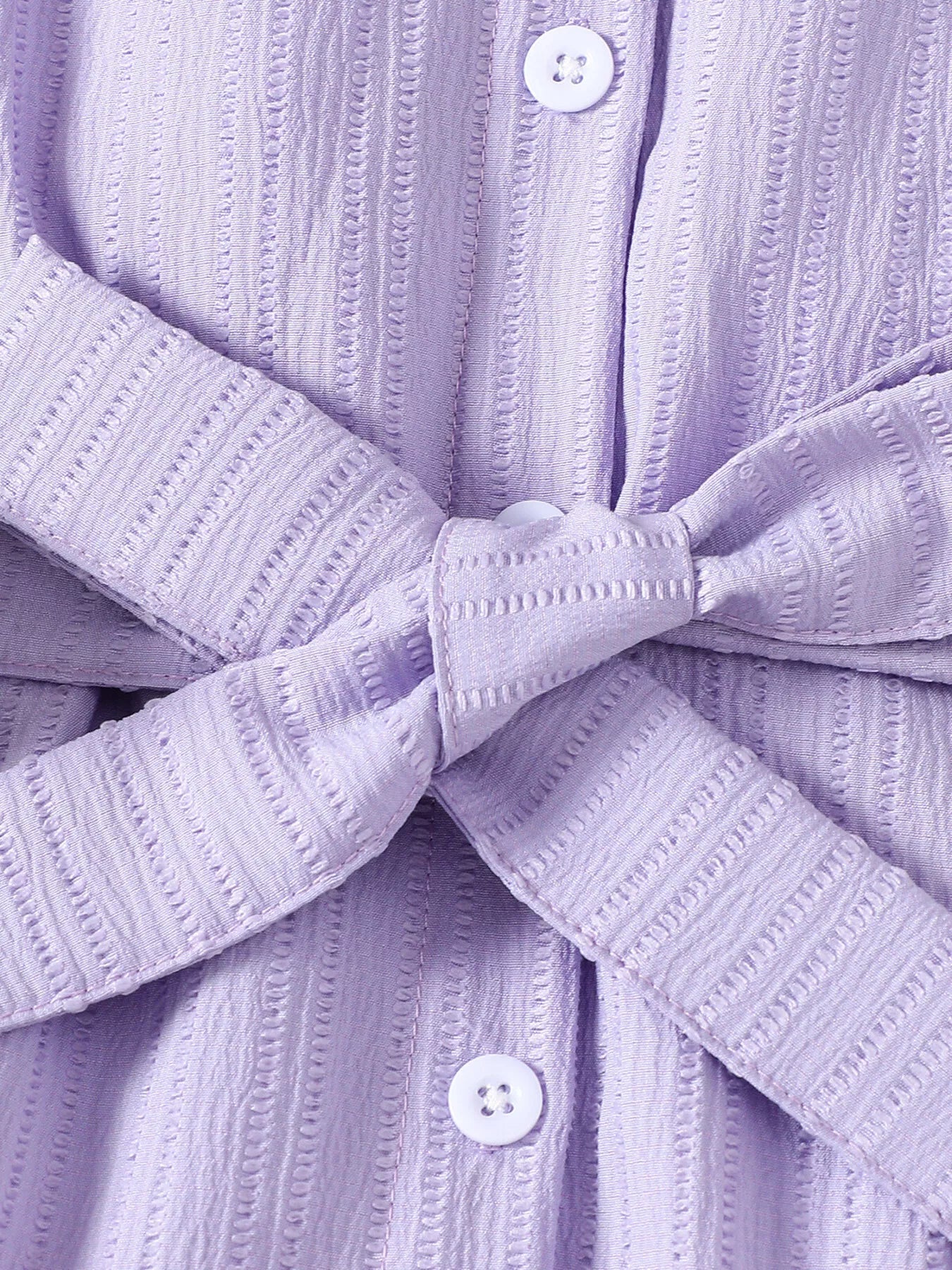 Children's Ruffled Bow Long Sleeve Dress