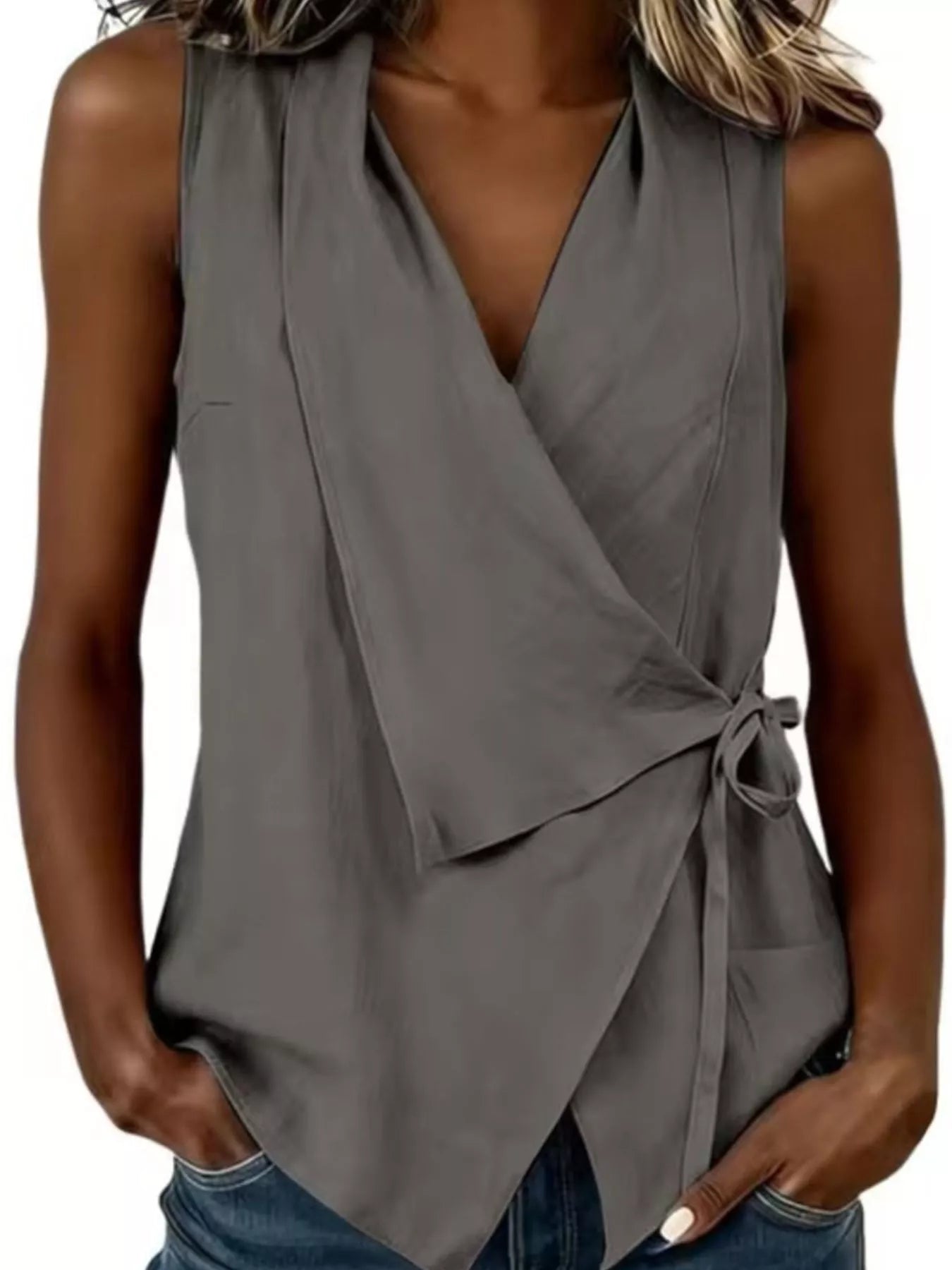 Tie Detail Sleeveless Top