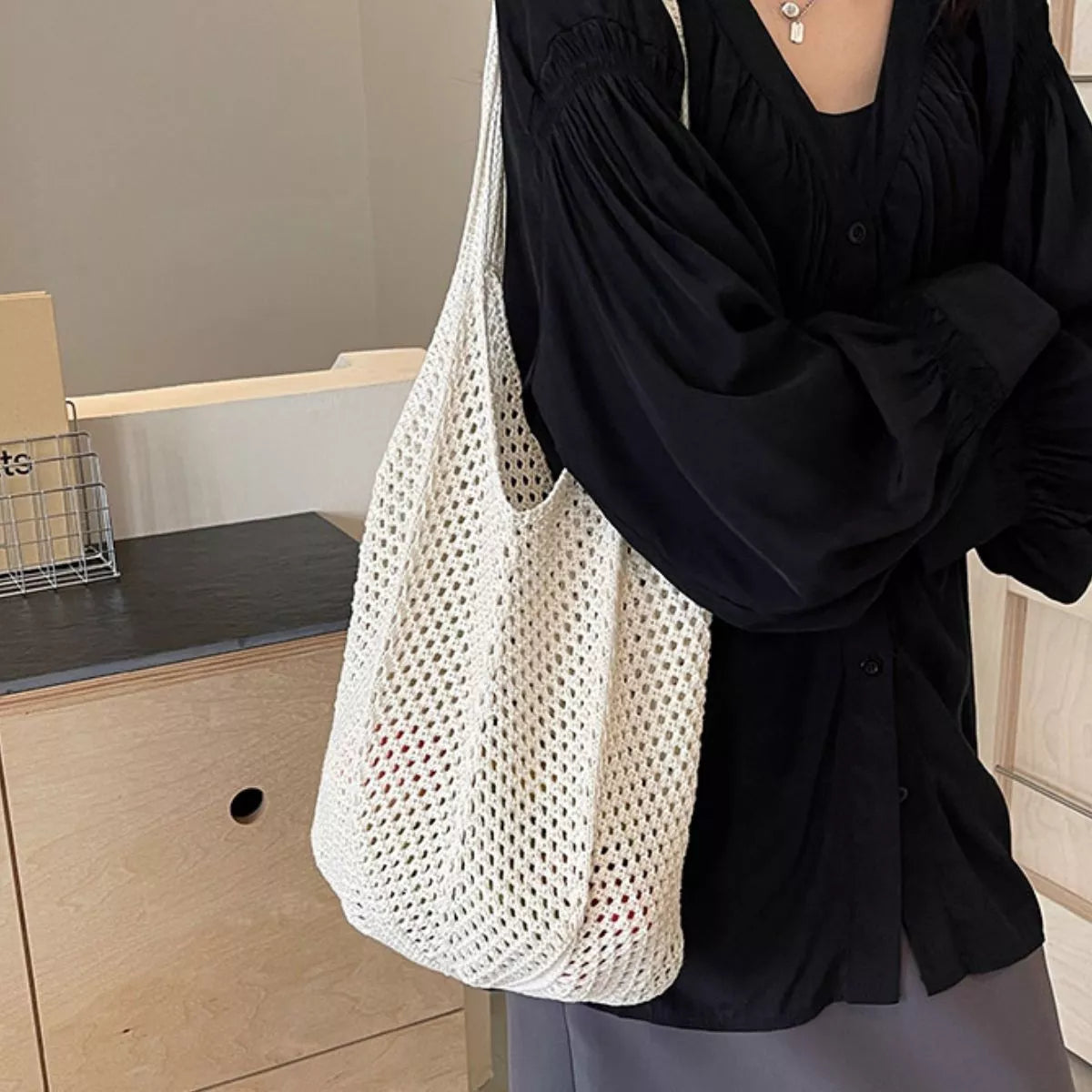 Crochet Knit Shoulder Bag