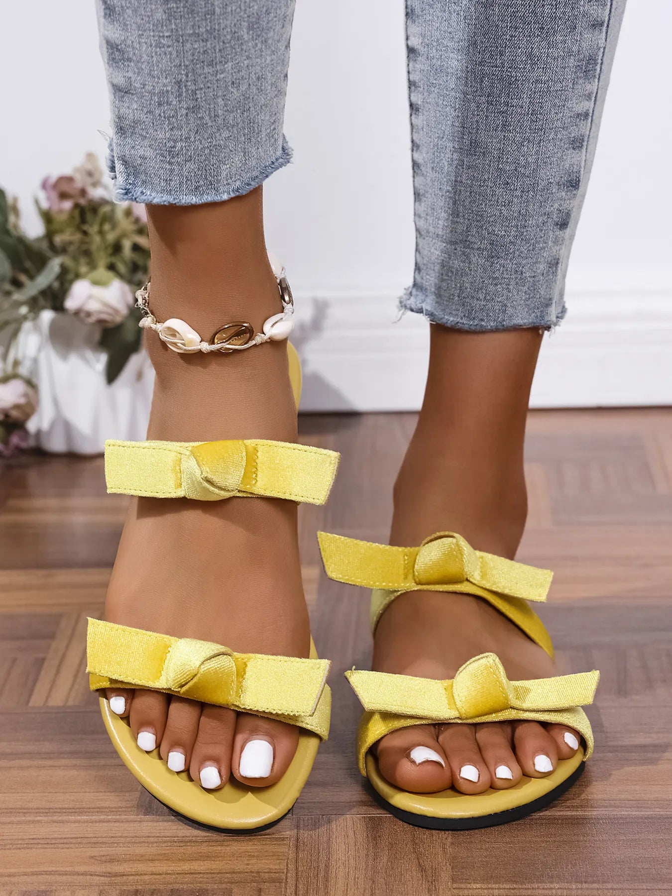 Double Strap Flat Sandals