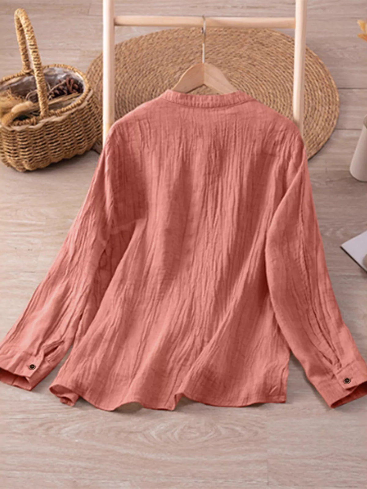 Textured Button-Down Shirt with Chest Pocket
