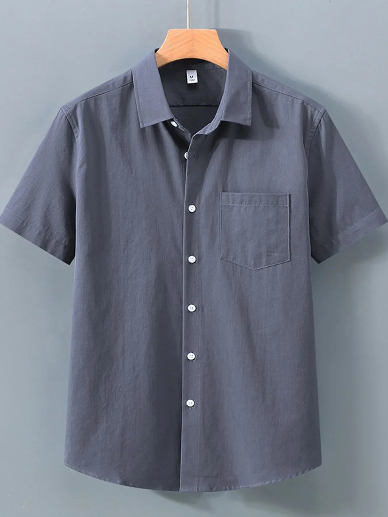 Men's Plus Size Button Up Short Sleeve Shirt