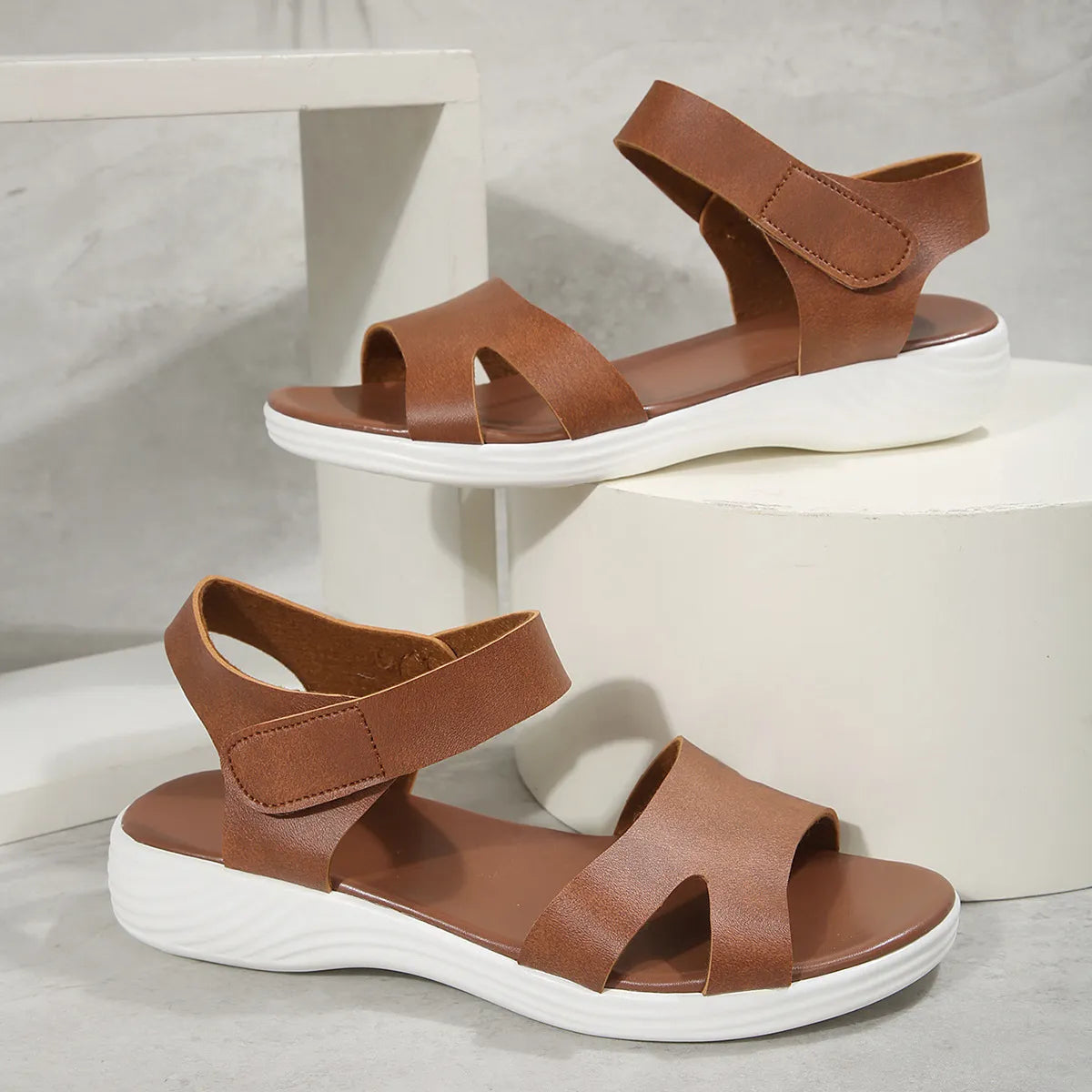 Open Toe Sandals with Ankle Strap