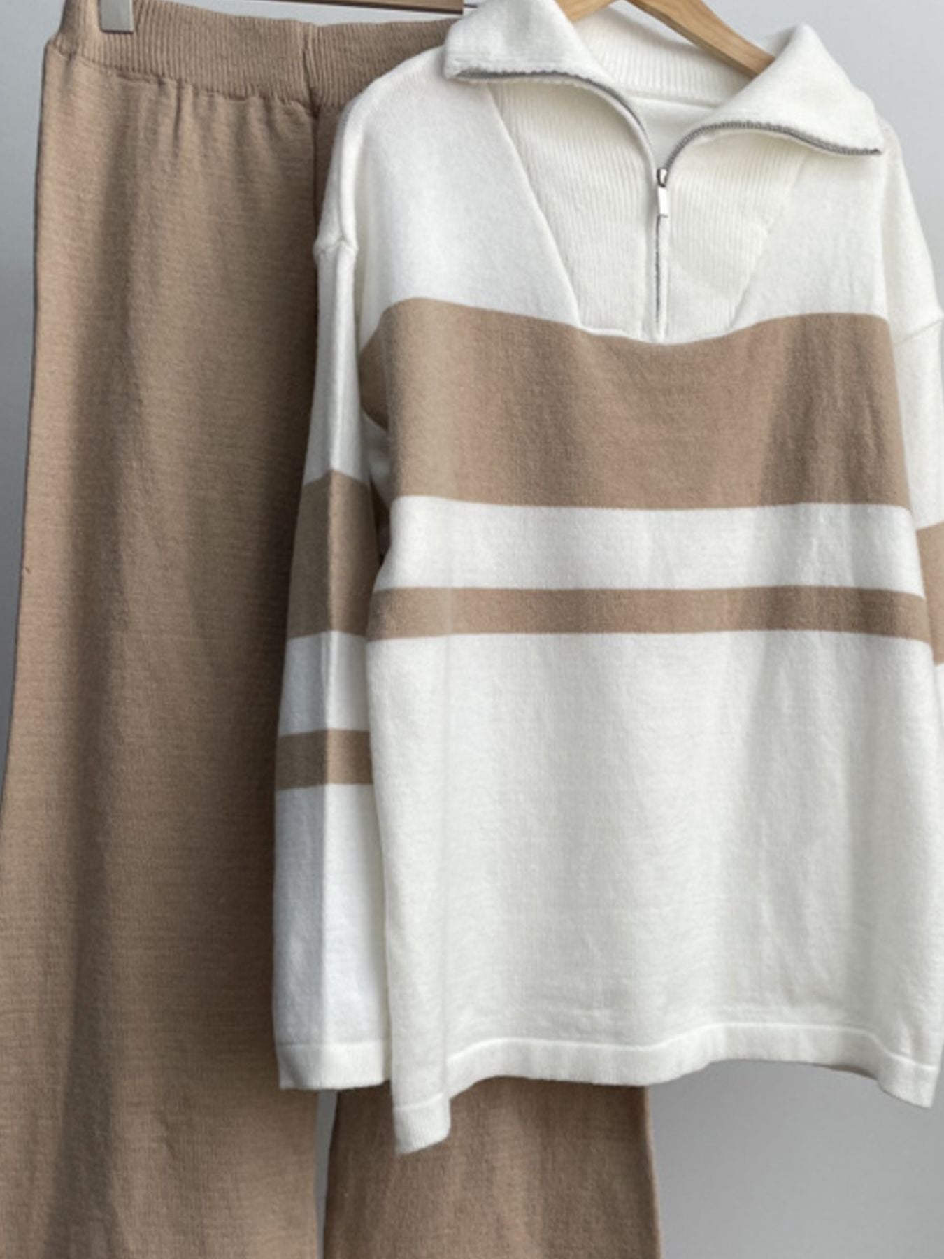 Long Sleeve Top and Pants Sweater Set