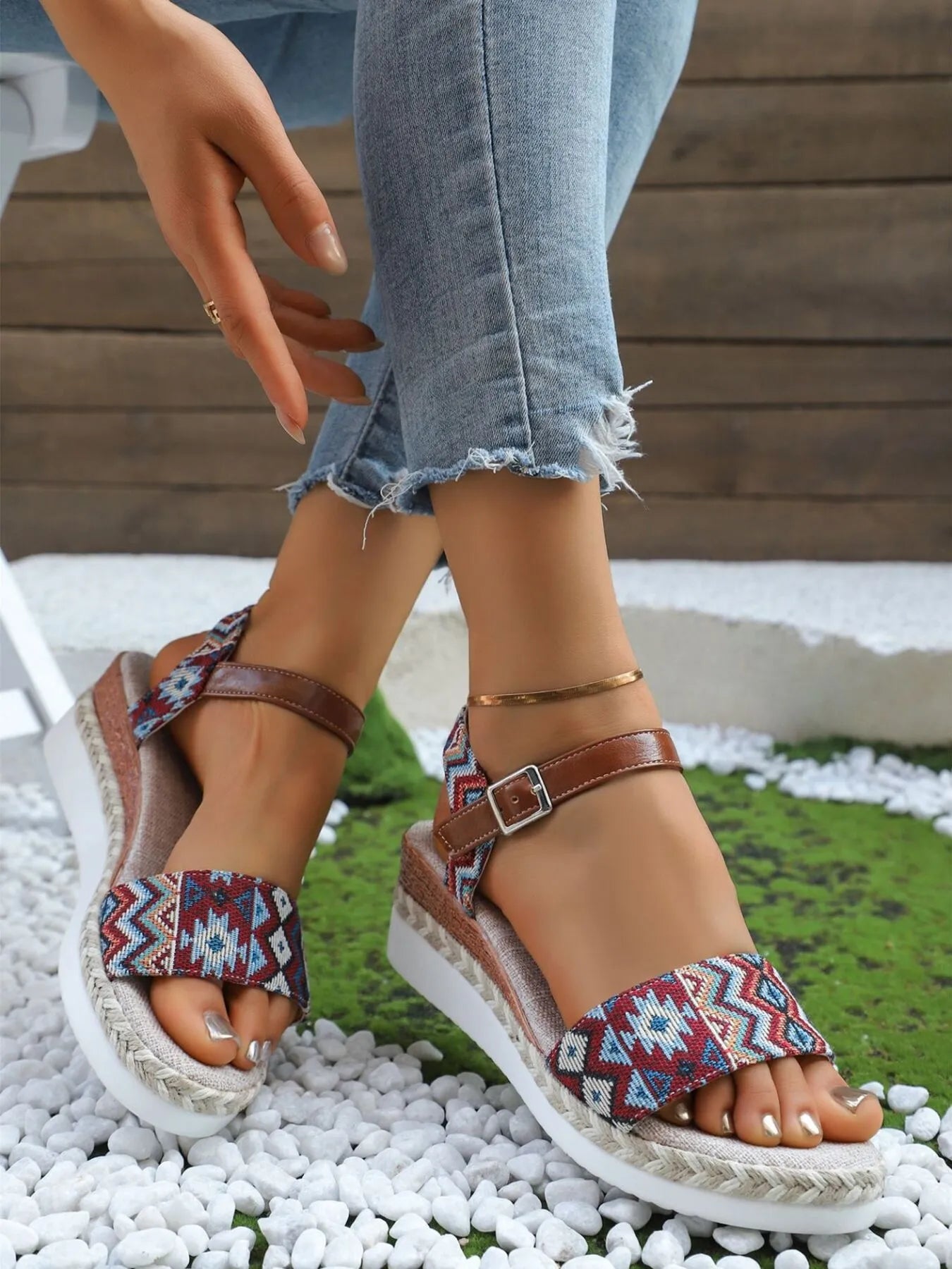 Open Toe Platform Wedge Sandals