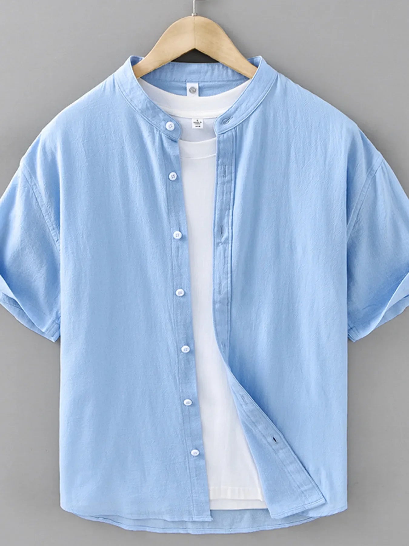 Men's Plus Size Button Up Short Sleeve Shirt