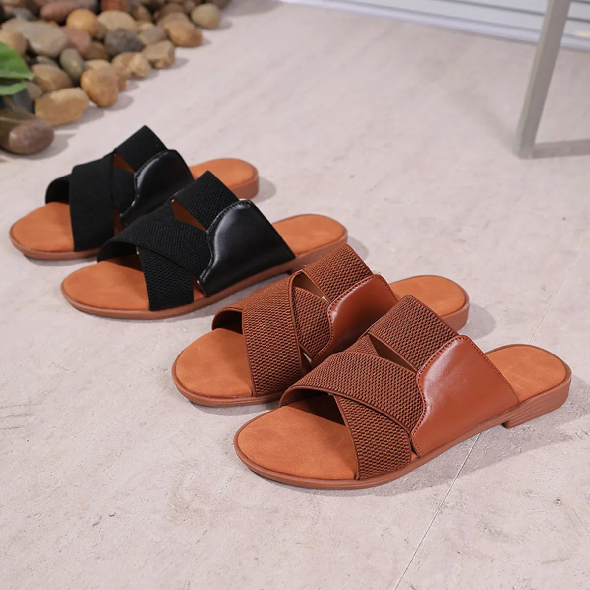 Crossover Strap Comfortable Sandals