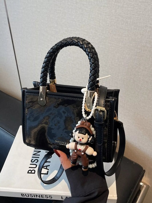 Braided Handle Crossbody Bag
