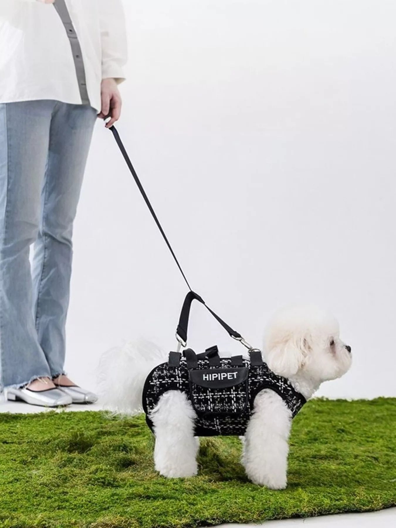 Plaid Pet Harness and Leash Set