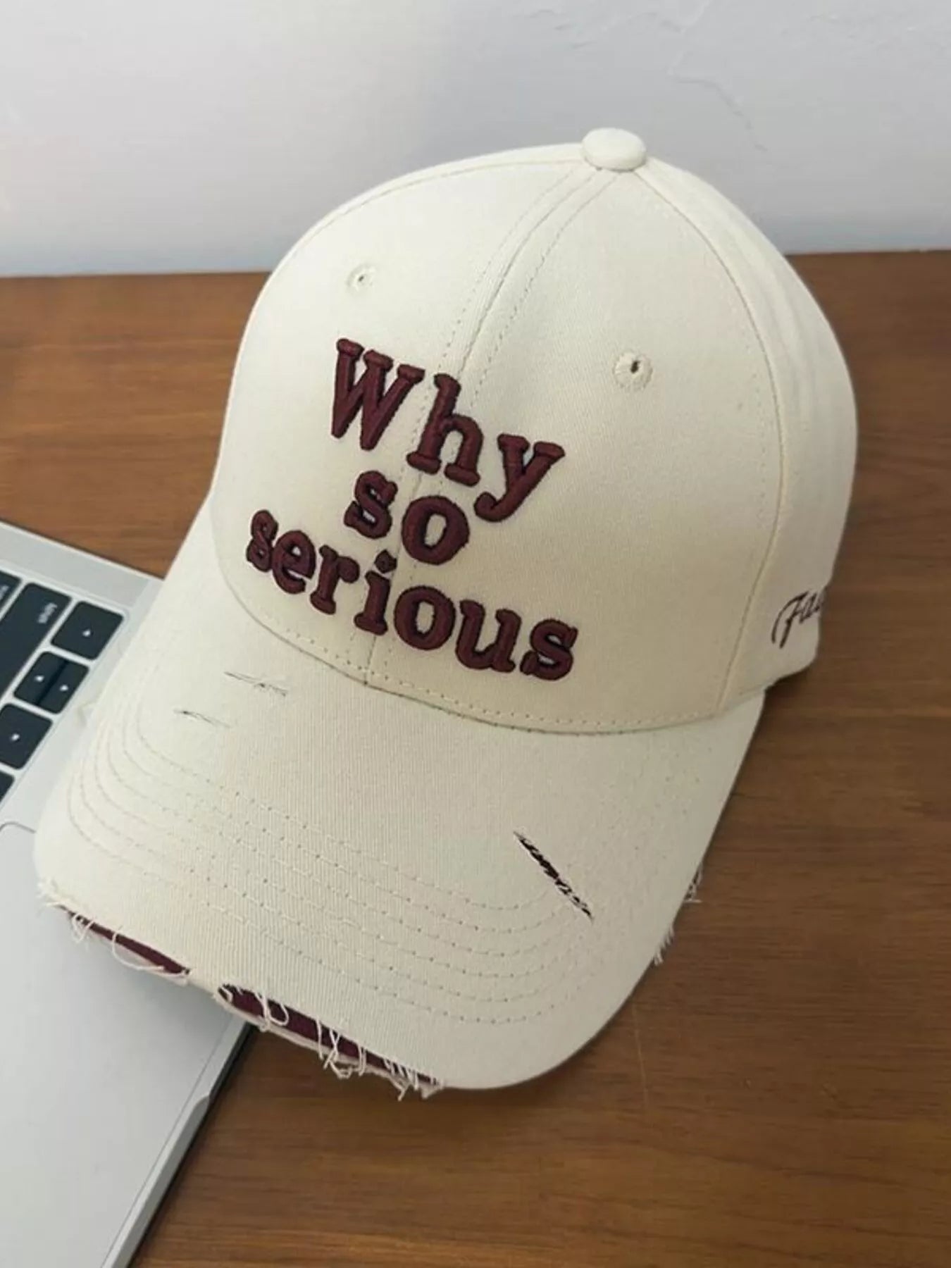 Embroidered Slogan Baseball Cap