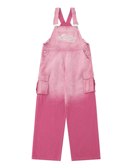 Gradient Wide Leg Overalls