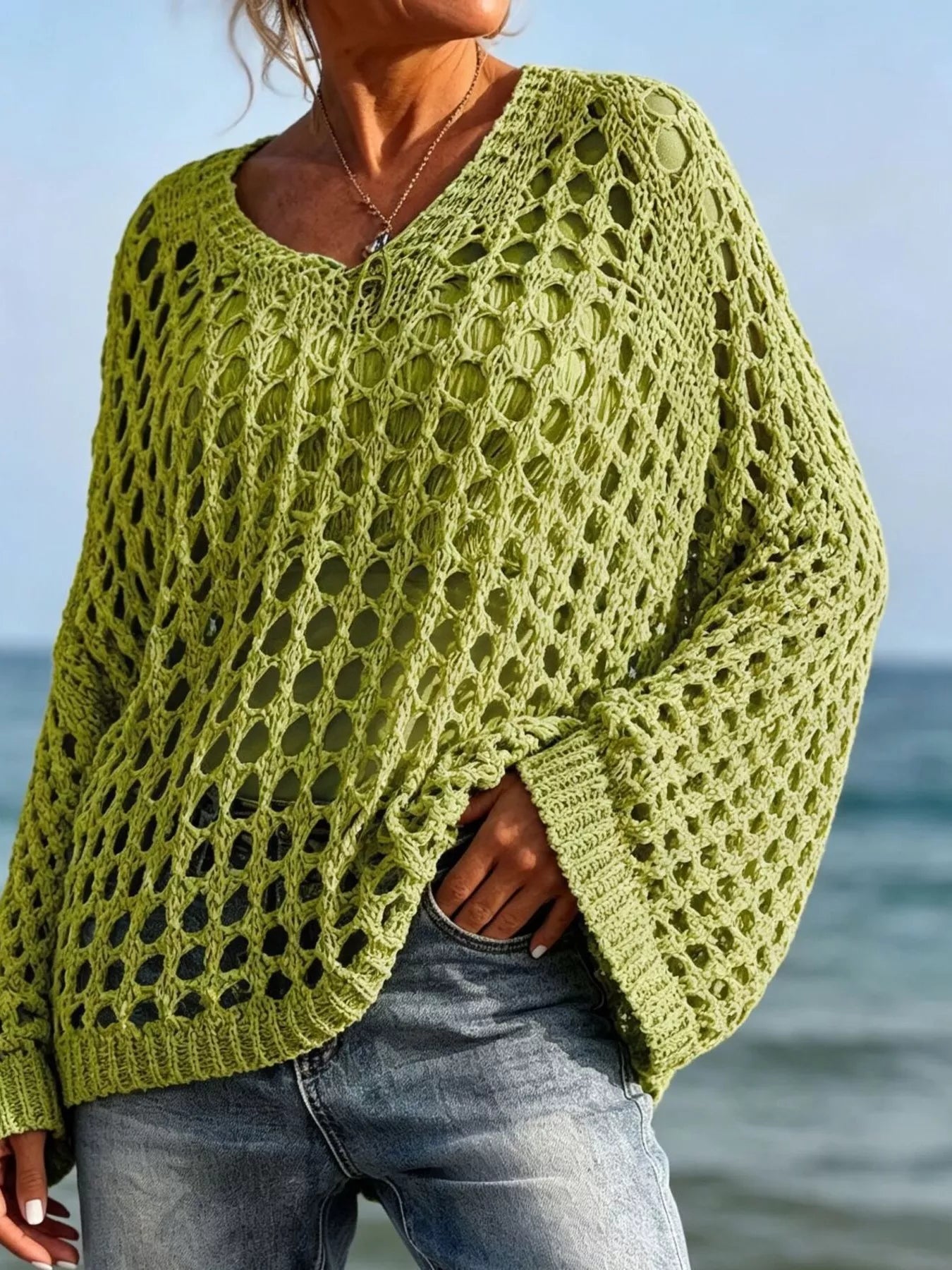 Lightweight Openwork Crochet Knit Cover Up