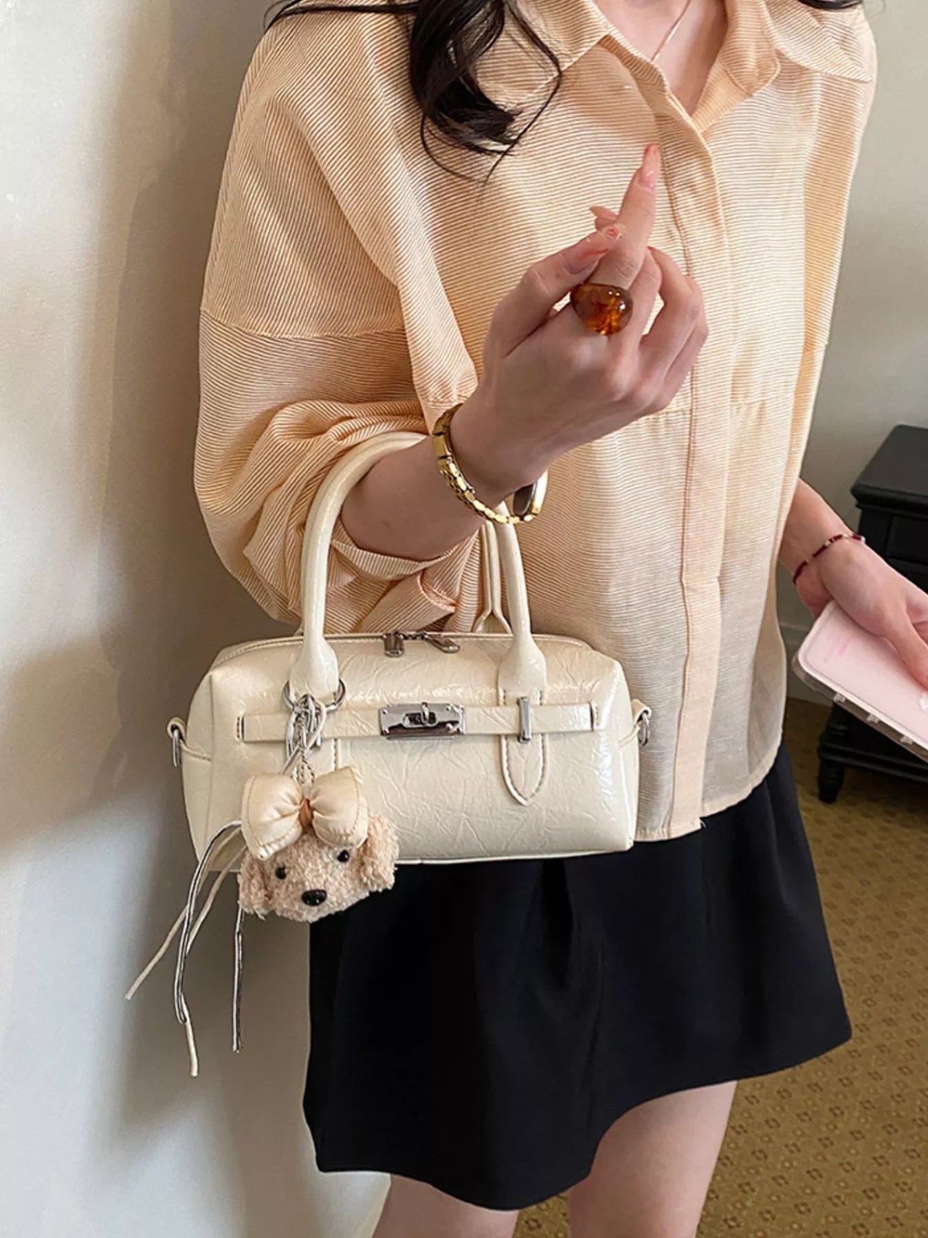 Top-Handle Shoulder Bag