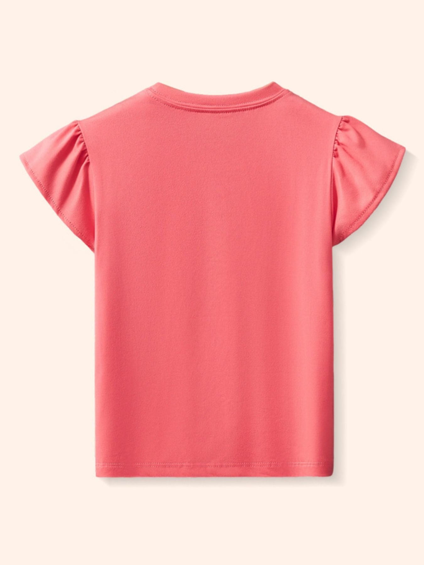 Children's Cartoon Horse Graphic Ruffle Sleeve T-Shirt