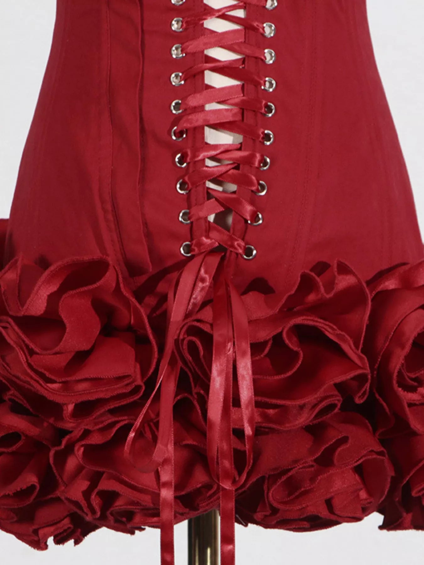 Ruffled Hem Tube Mini Dress