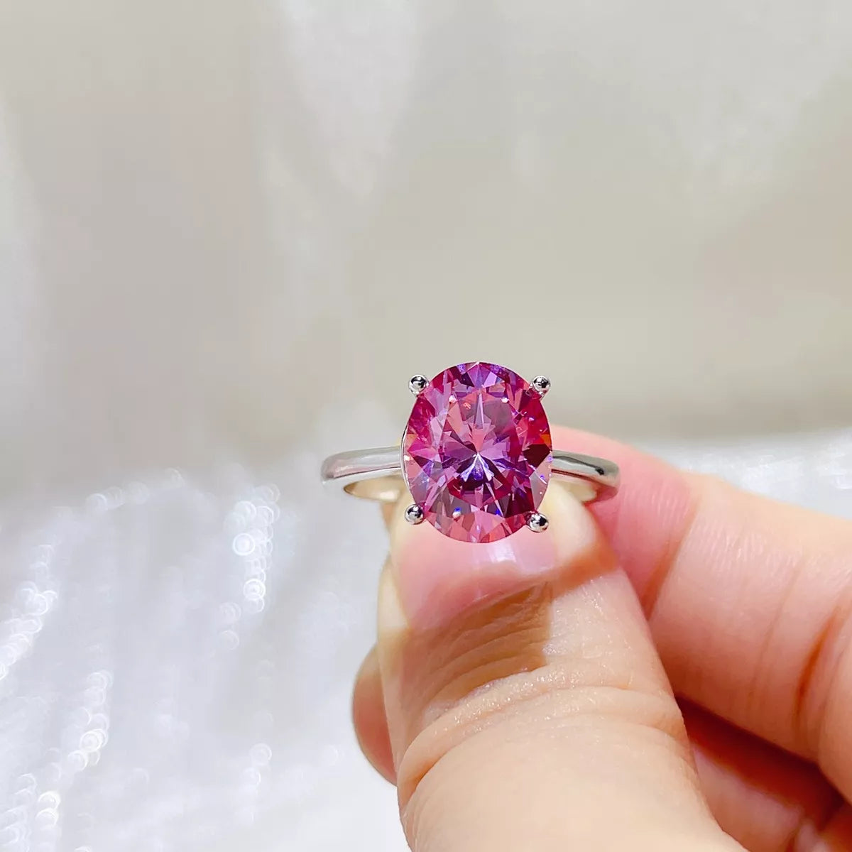 5 Carat 925 Sterling Silver Moissanite Ring