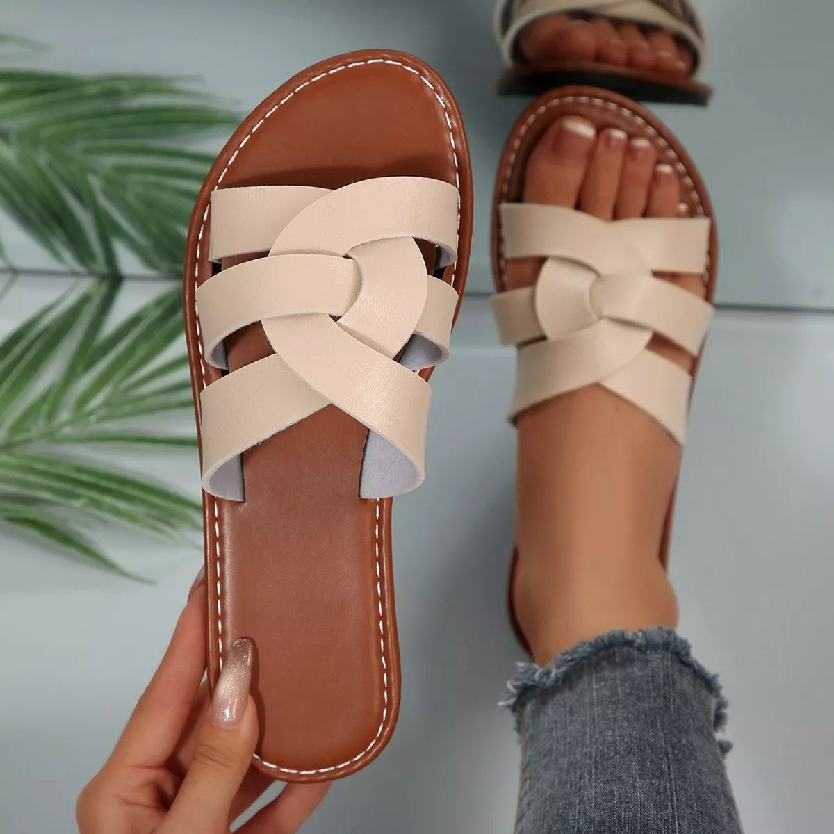 Open Toe Flats Sandals