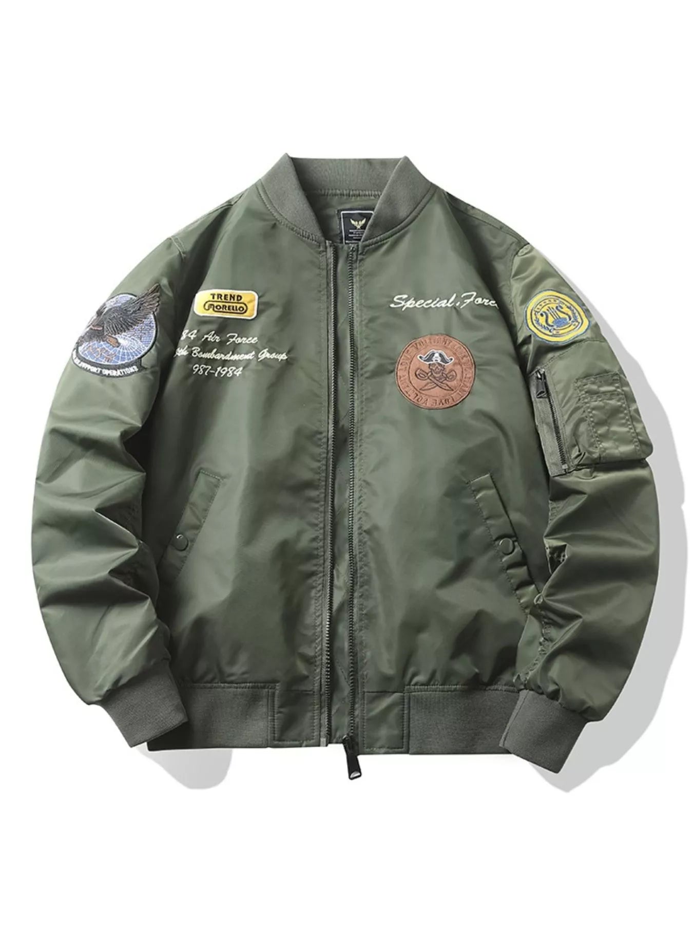 Men's Plus Size Zip Up Bomber Jacket