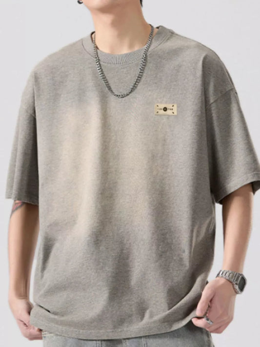 Men's Full Size Round Neck Half Sleeve T-Shirt Plus Size