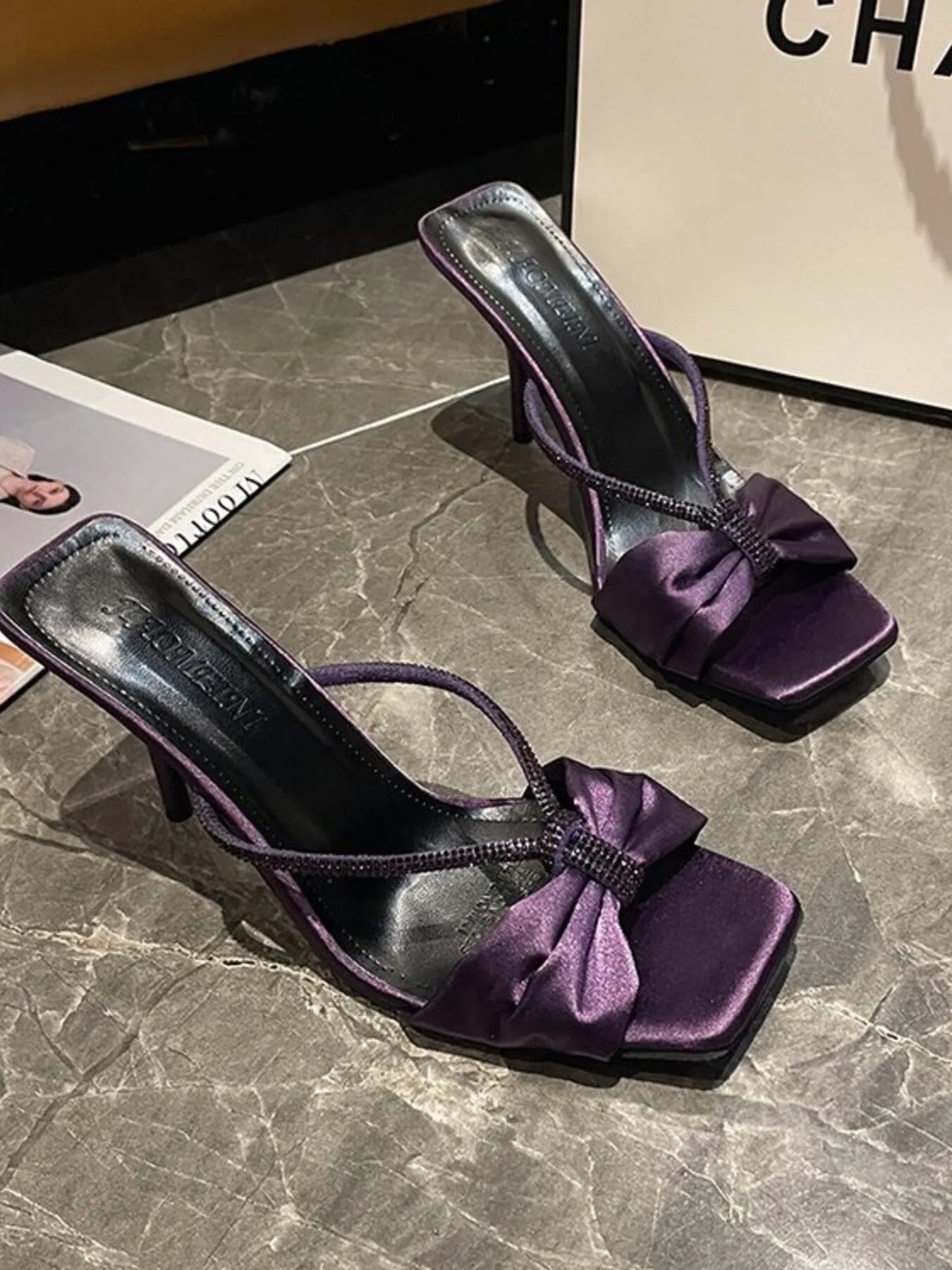 Bow Mid Heel Sandals