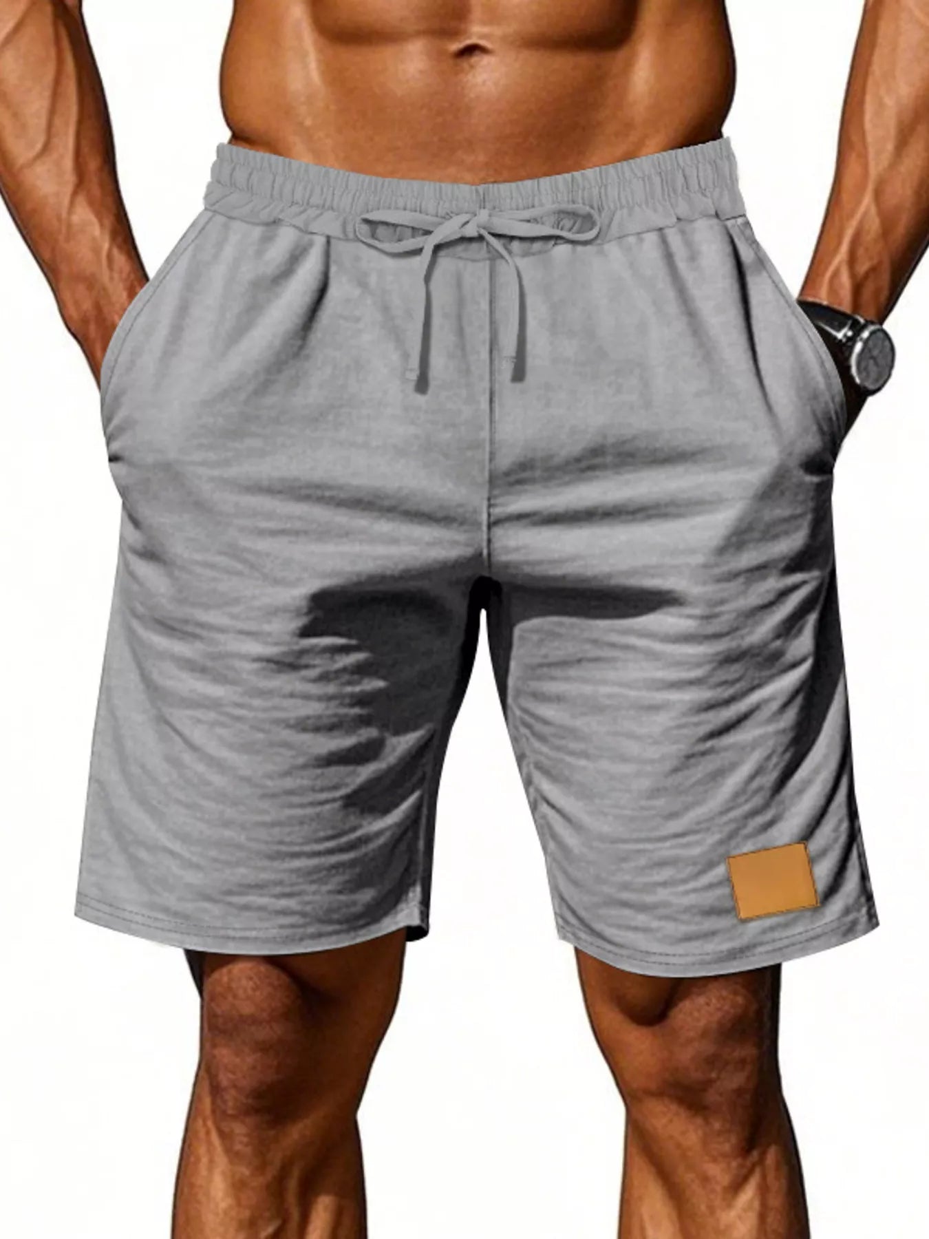Men's Full Size Casual Drawstring Shorts Plus Size