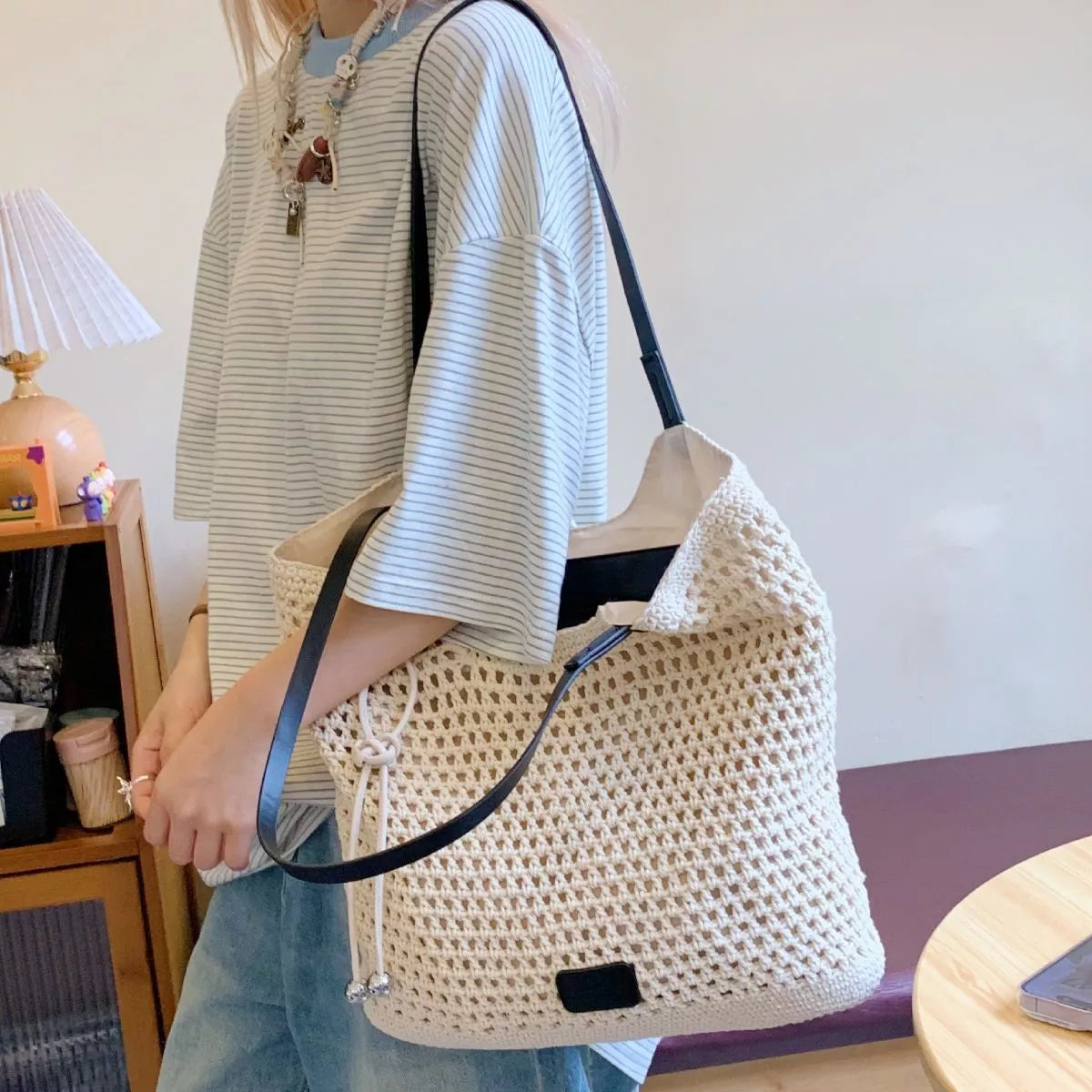 Crochet Knit Shoulder Bag