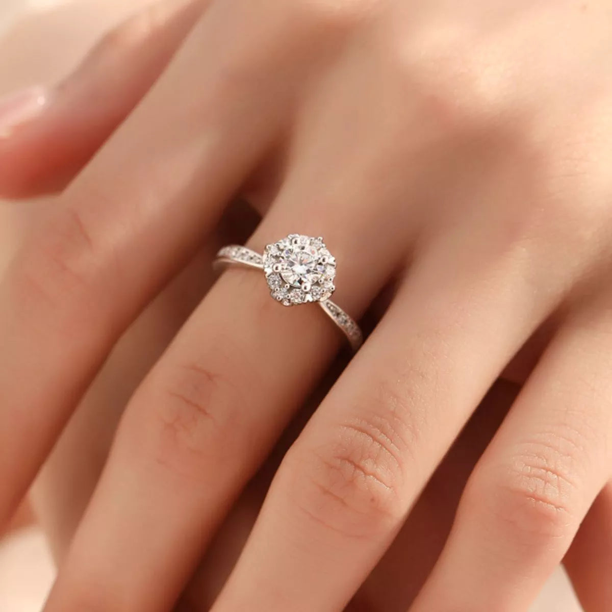 1 Carat 925 Sterling Silver Moissanite Ring