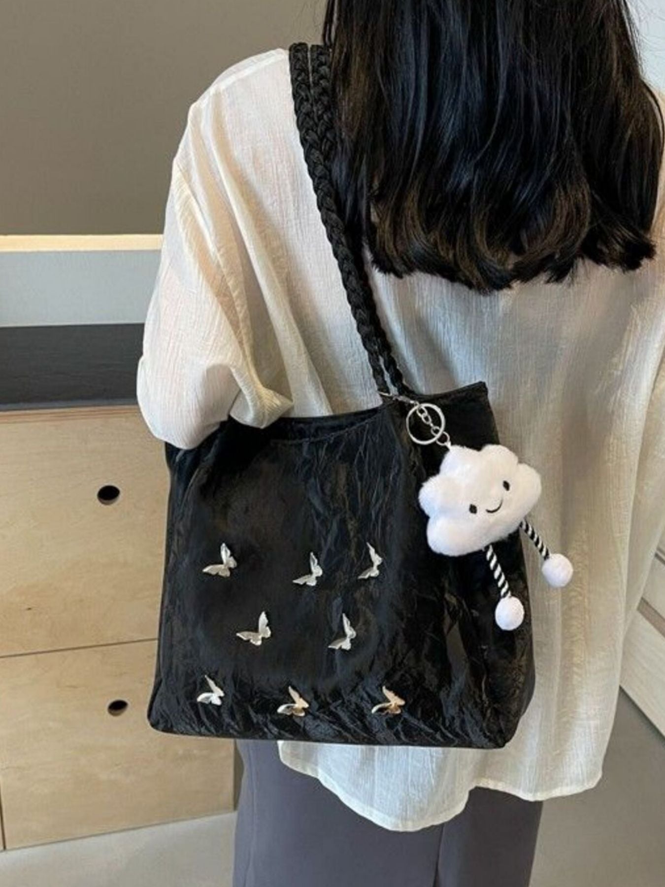 Butterfly Pattern Tote Bag