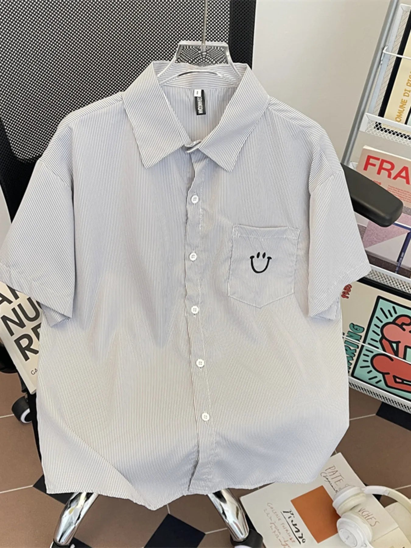 Men's Plus Size Button Up Short Sleeve Shirt