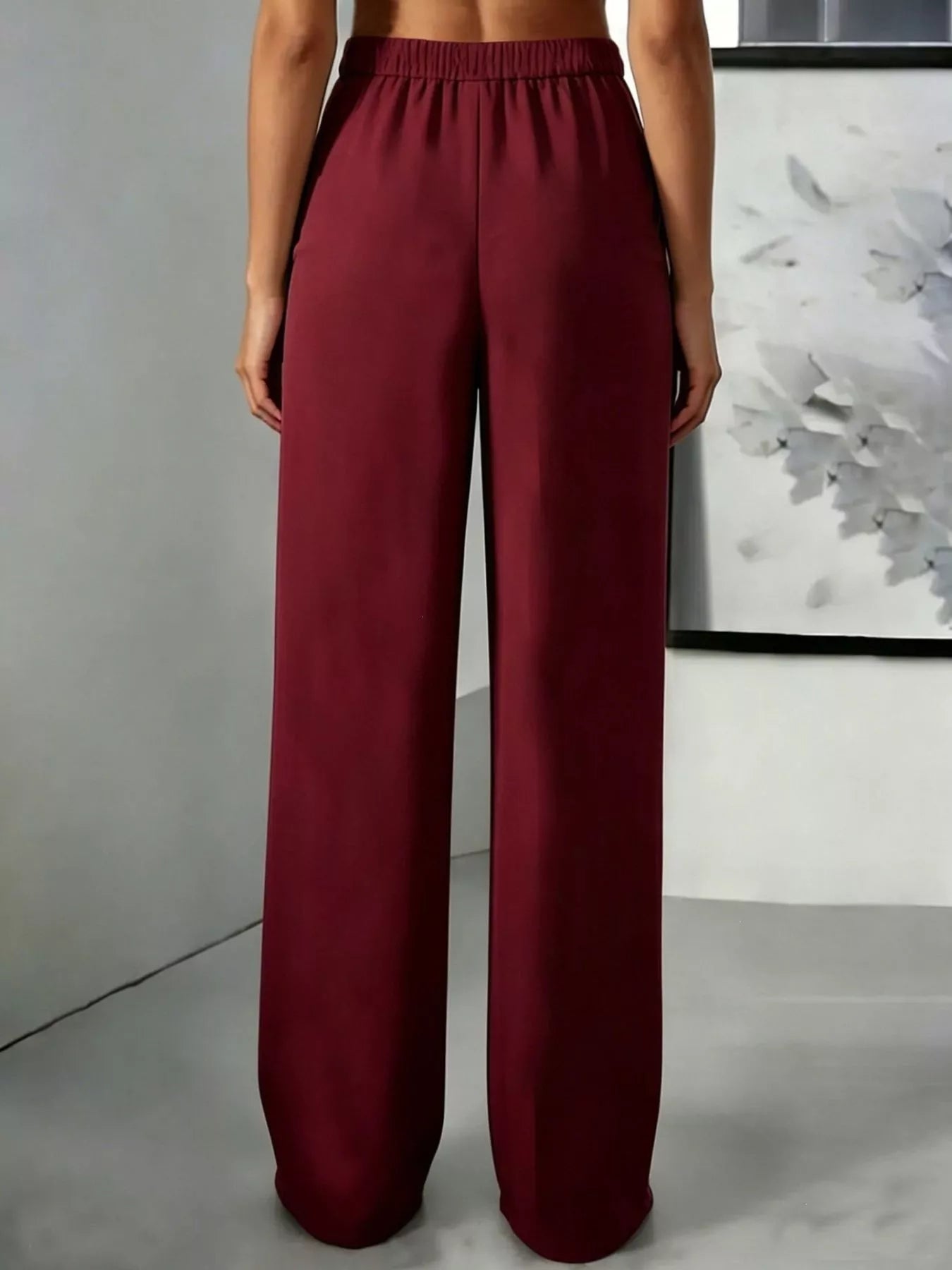 High-Waisted Pleated Wide-Leg Pants