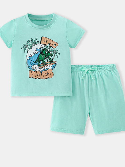 Children's Graphic Short Sleeve Tee & Shorts Set