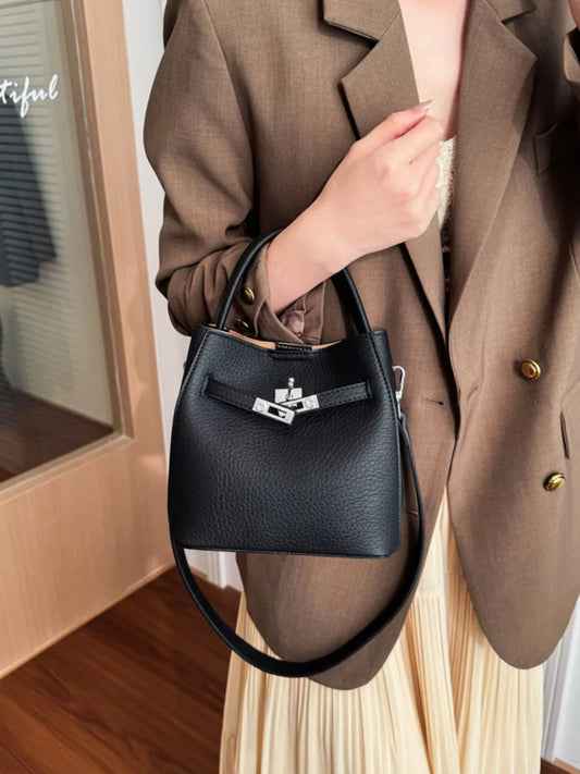 Leather Top Handle Crossbody Bag