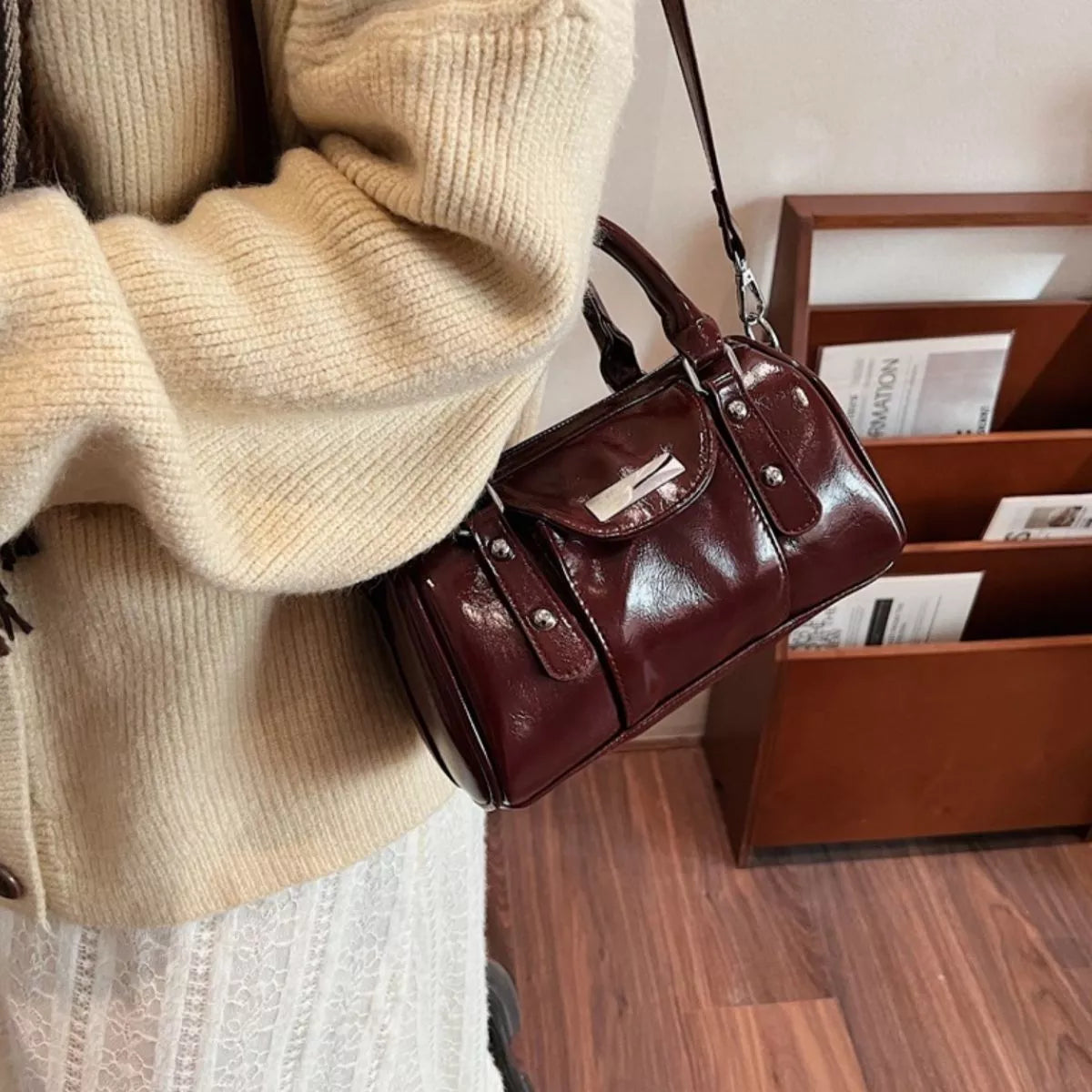 Top Handle Crossbody Bag