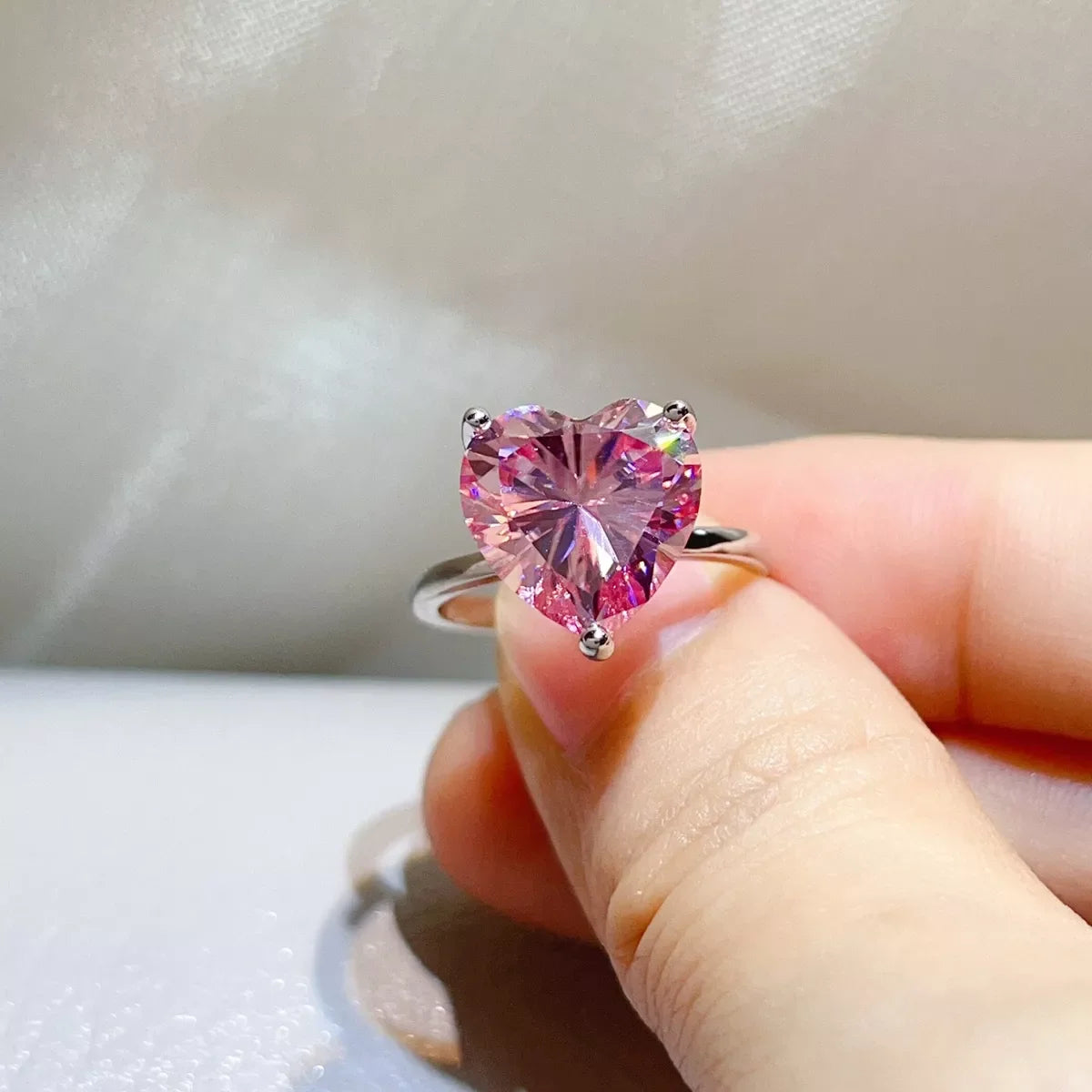 5 Carat 925 Sterling Silver Moissanite Ring