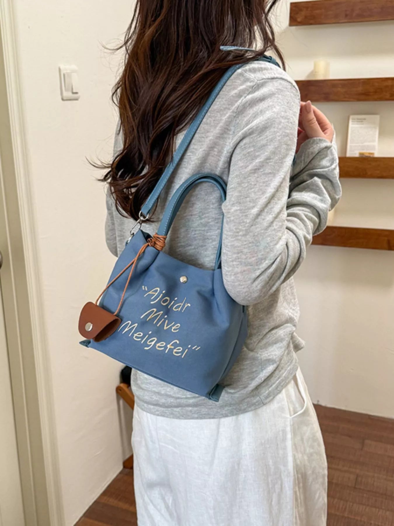 Letter Canvas Handbag