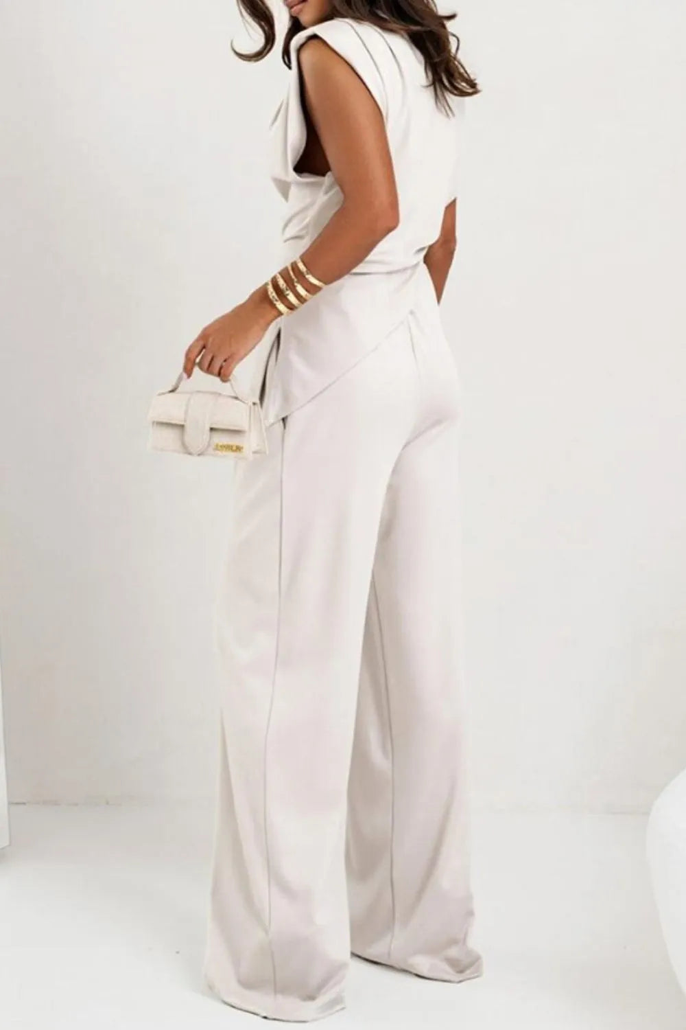 Round Neck Top and Pants Set