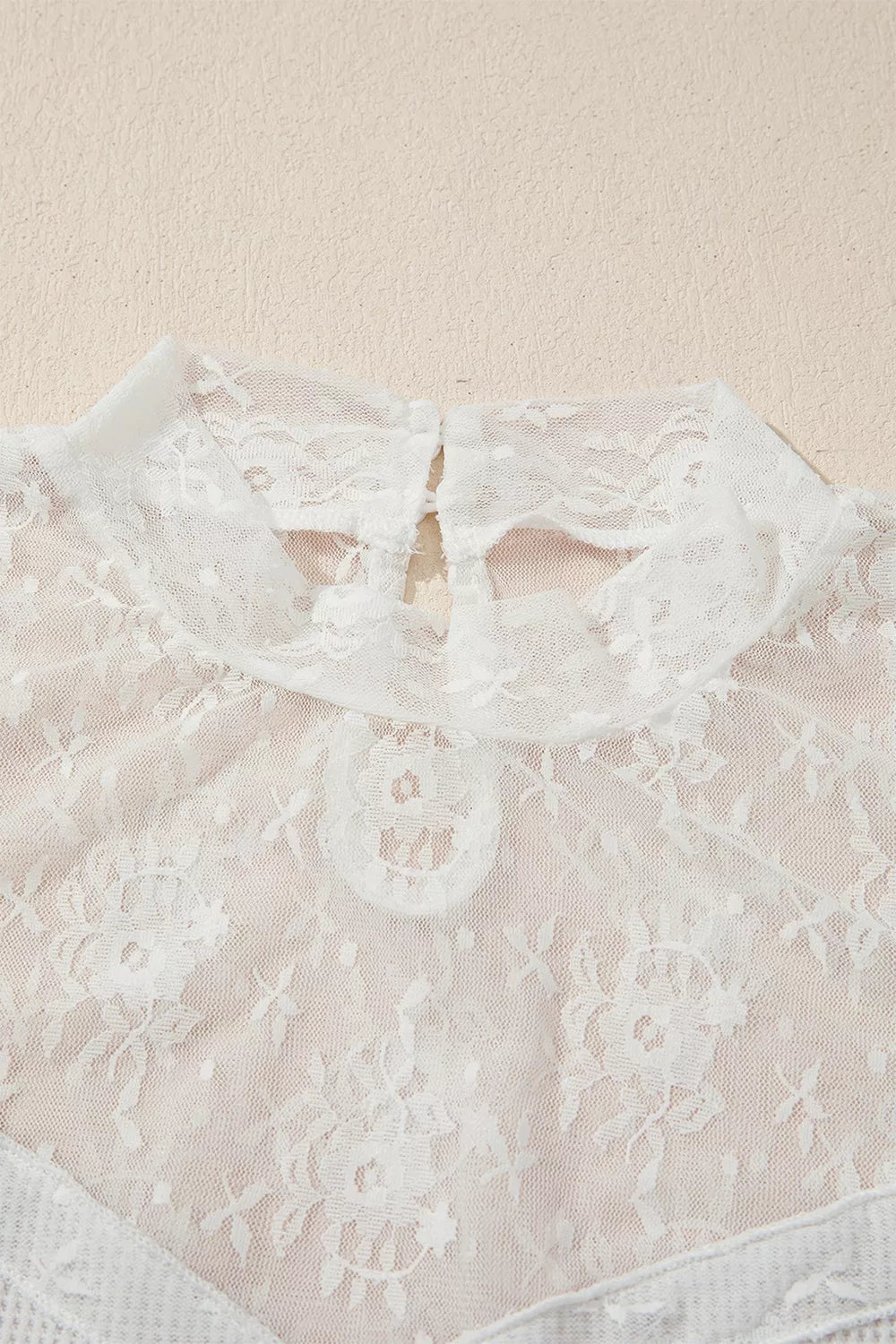 Lace Mesh Long Sleeve Top