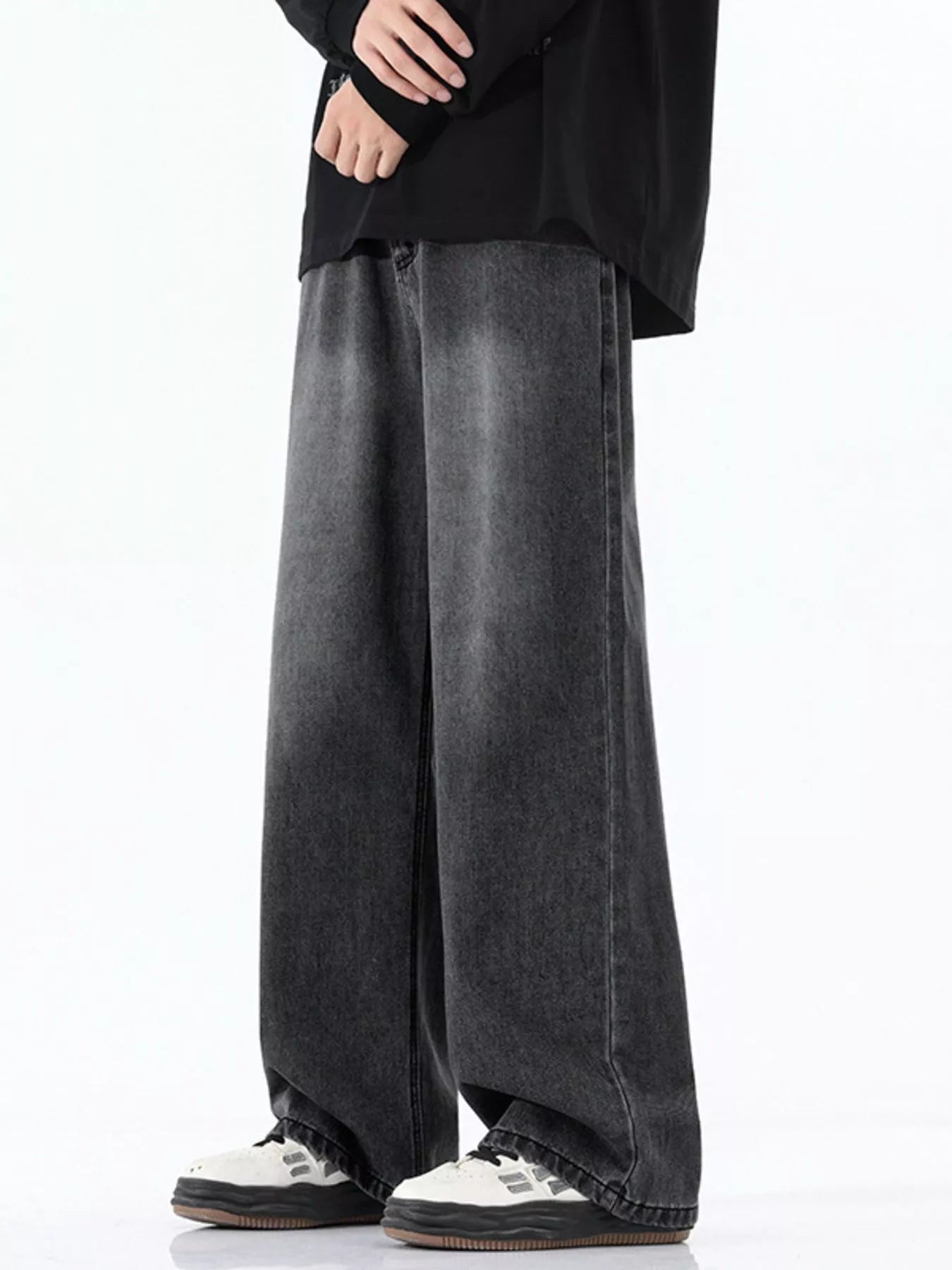 Men's Full Size Wide-Leg Relaxed Fit Jeans Plus Size