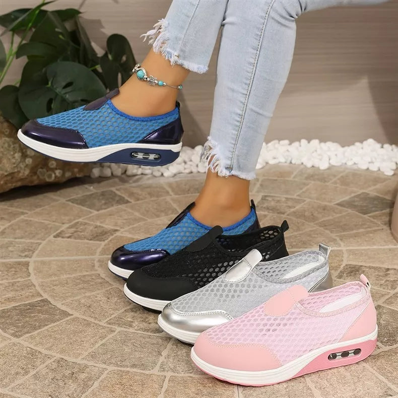 Round Toe Mesh Sneakers
