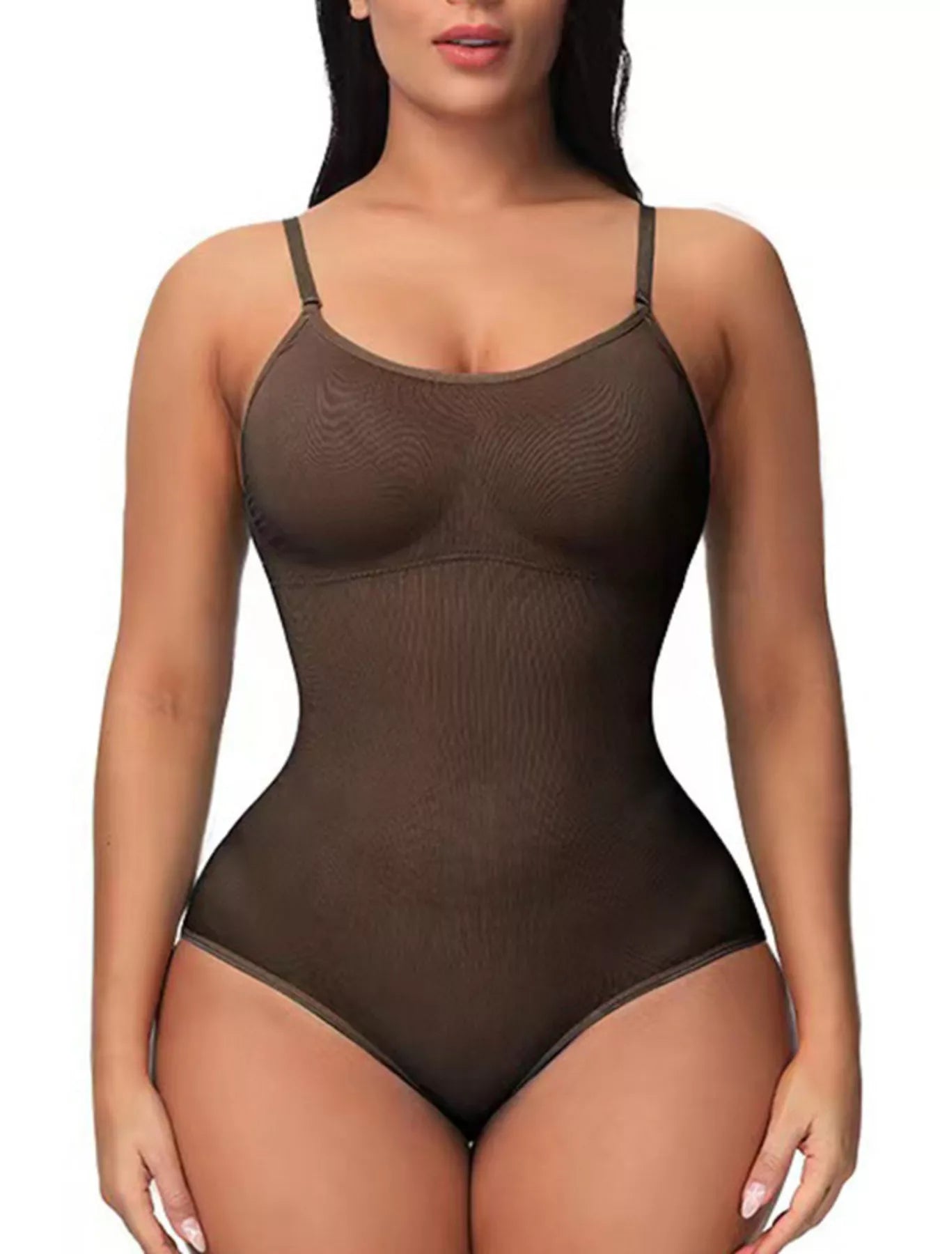 Full Size Seamless Scoop Neck Shaping Bodysuit Plus Size