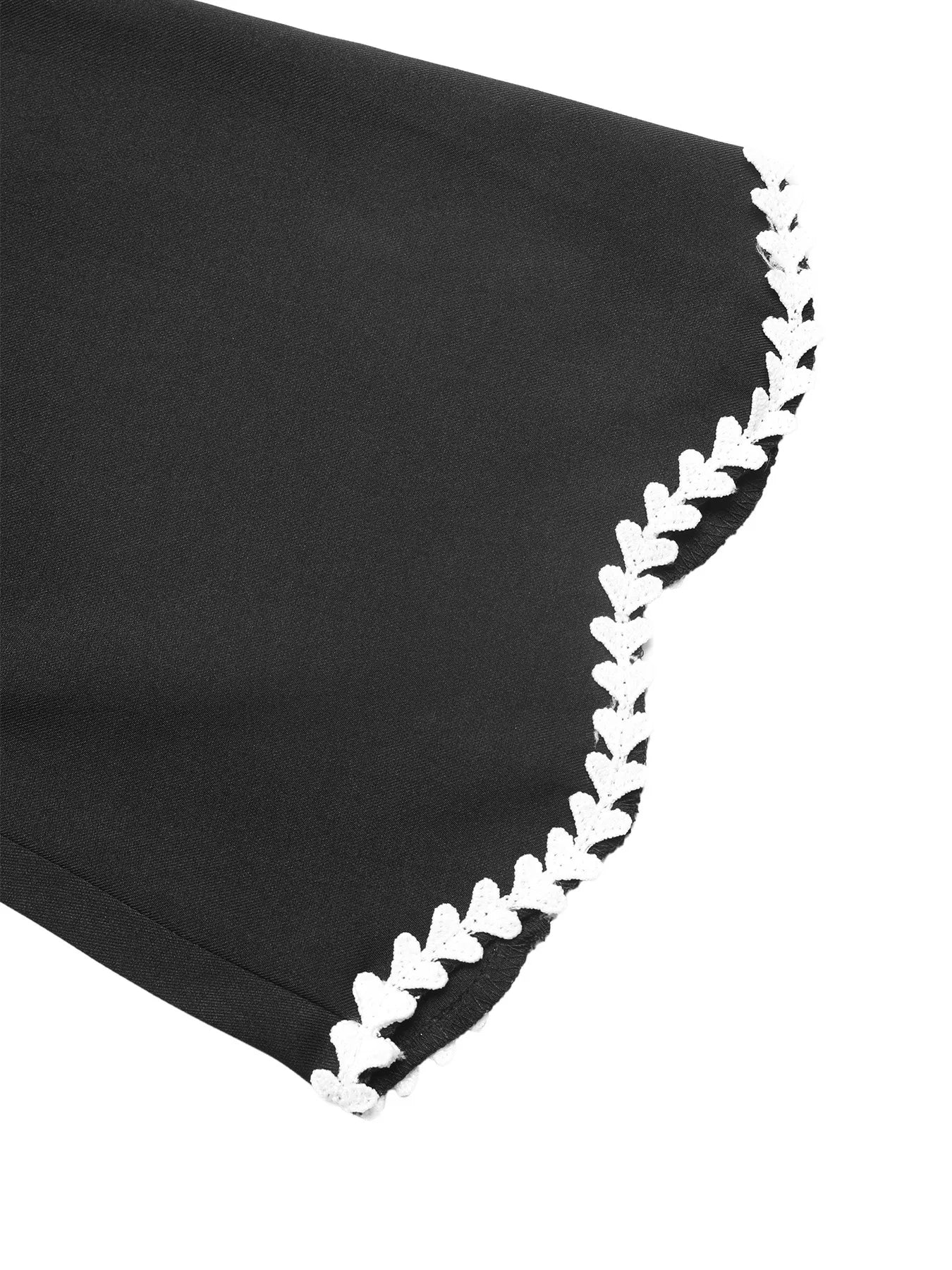 Contrast Trim Flare Sleeve Blouse